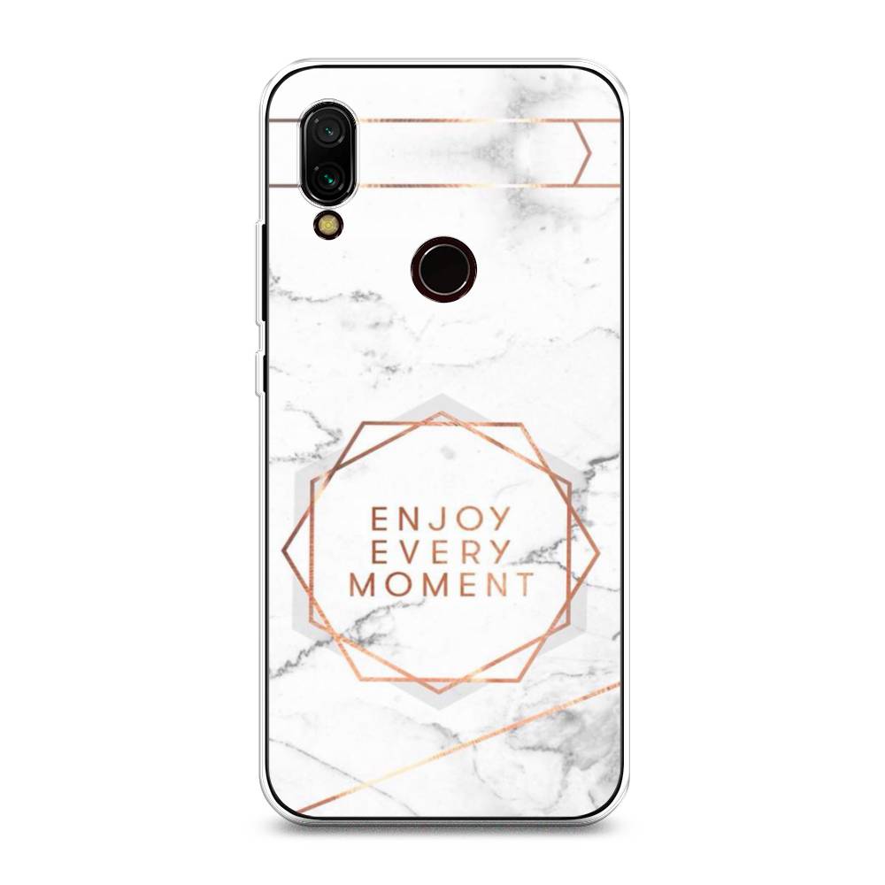 

Чехол Awog на Xiaomi Redmi 7 "Enjoy every moment мрамор", Разноцветный, 35050-7