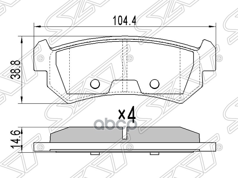 

Колодки Тормозные Зад Chevrolet Lacetti 04- Sat арт. ST96405131