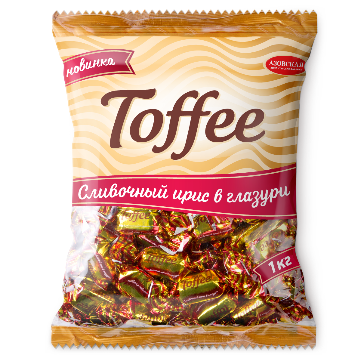 Ирис Азовская КФ Toffee, сливочный, глазированный, 1 кг