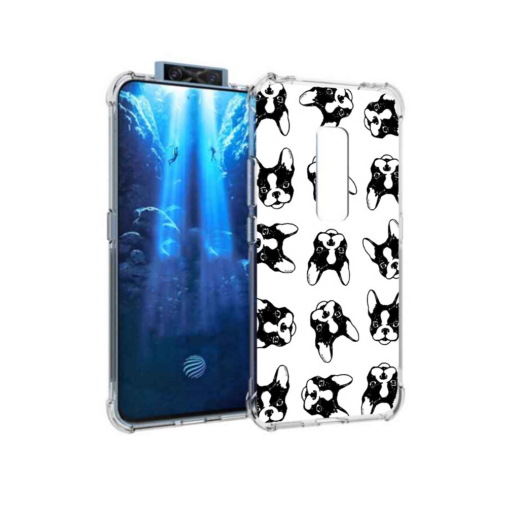 

Чехол MyPads Tocco для Vivo V17 Pro черно белые собачки (PT226965.387.683), Прозрачный, Tocco