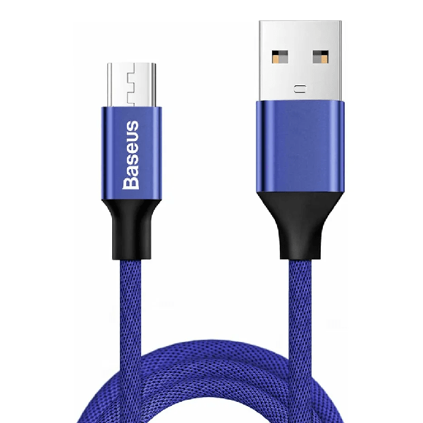 фото Кабель baseus usb micro usb 1.5m нейлоновый 2a yiven синий camyw-b13