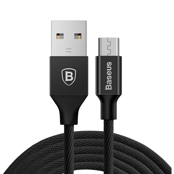 Кабель Baseus USB Micro USB 1m 2A Yiven Cable черный CAMYW-A01