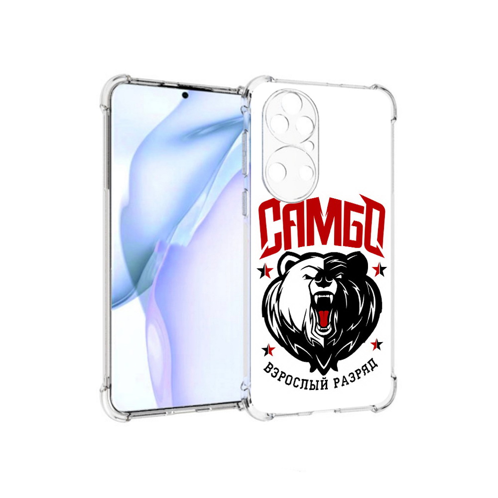 

Чехол MyPads Tocco для Huawei P50 Единоборства Самбо медведь, Прозрачный, Tocco