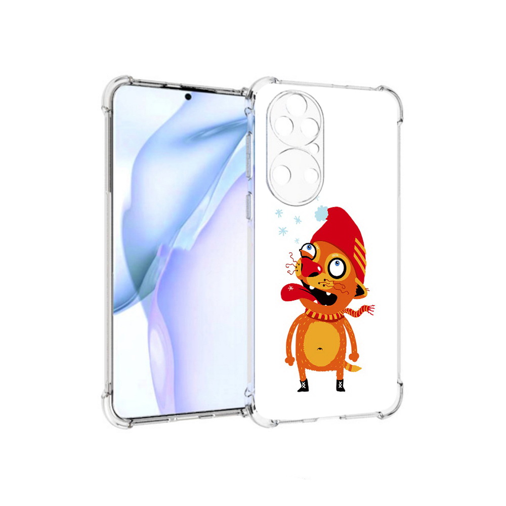 Чехол MyPads Tocco для Huawei P50 Зимний кот