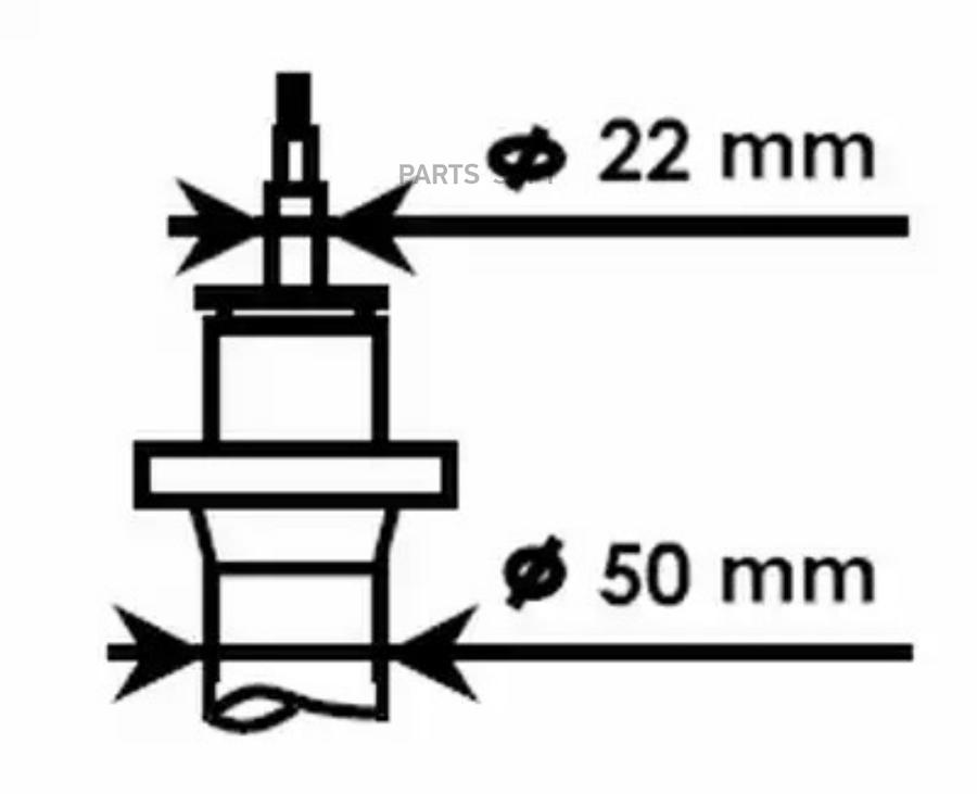 

334 834_амортизатор передний газовый! 50mm\ Audi A3, VW Golf 1.4-3.2/1.9TDi-2.0TDi 03>