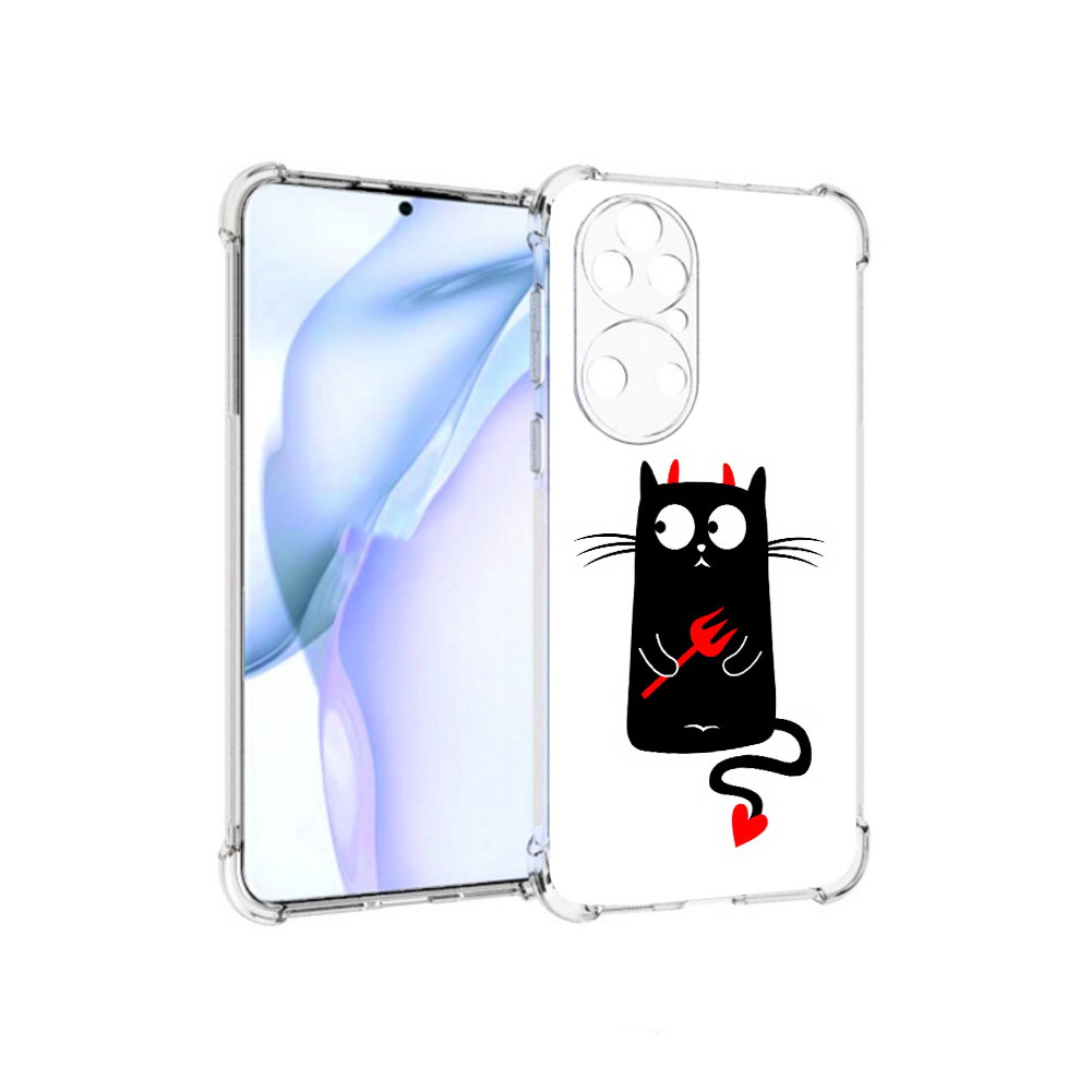 

Чехол MyPads Tocco для Huawei P50 Кот демон, Прозрачный, Tocco