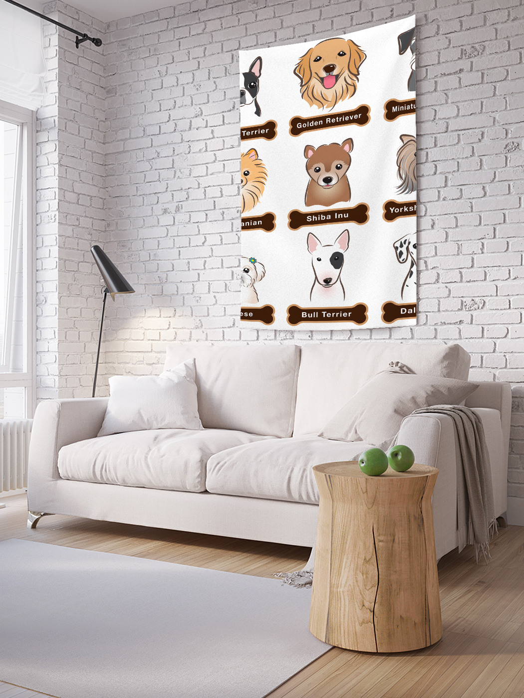 

Вертикальное фотопанно на стену JoyArty Породы домашних псов 150x200 см, Породы домашних псов
