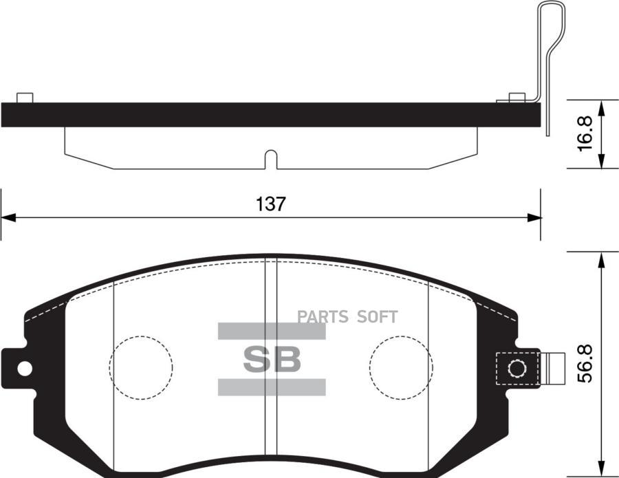 

Тормозные колодки Sangsin brake передние SP1367