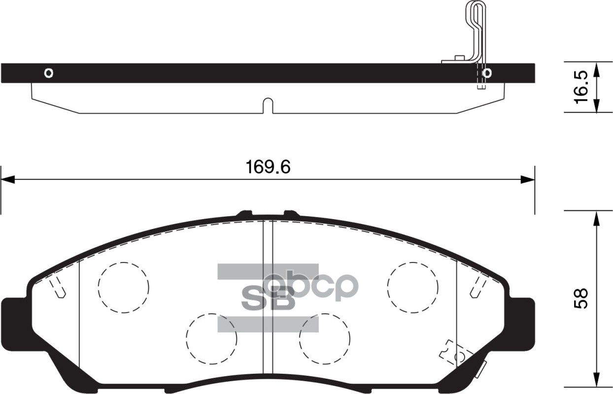 

Тормозные колодки Sangsin brake передние дисковые SP1452