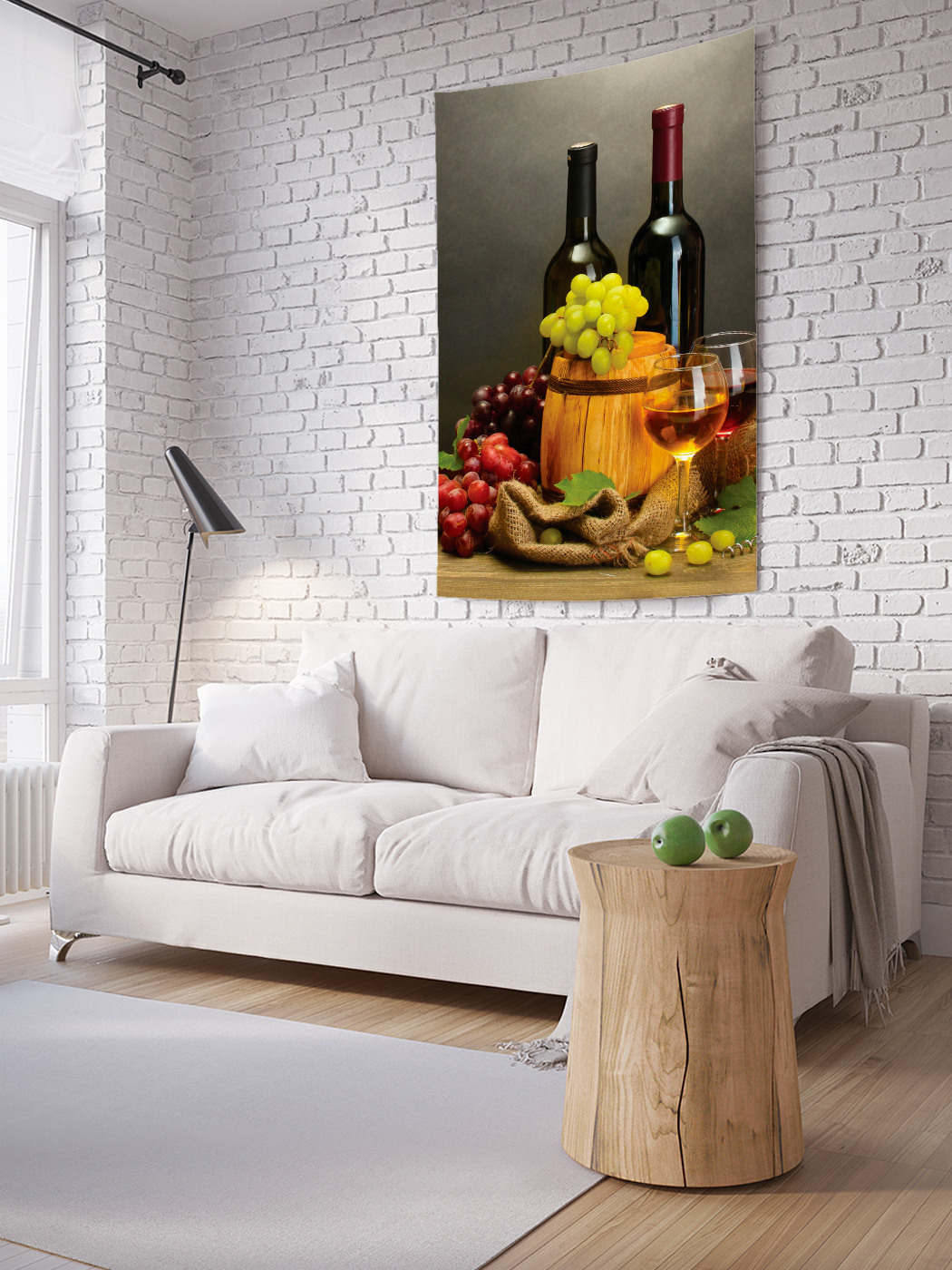 

Вертикальное фотопанно на стену JoyArty Вино и спелый виноград 150x200 см, Вино и спелый виноград