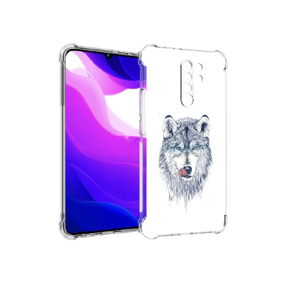 Чехол MyPads Tocco для Xiaomi Redmi 9 голодгый волк (PT150826.259.292)
