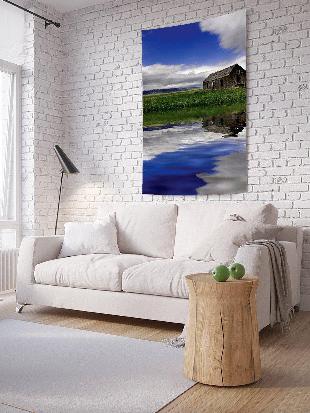 

Вертикальное фотопанно на стену JoyArty Одинокий дом у реки 150x200 см, Одинокий дом у реки