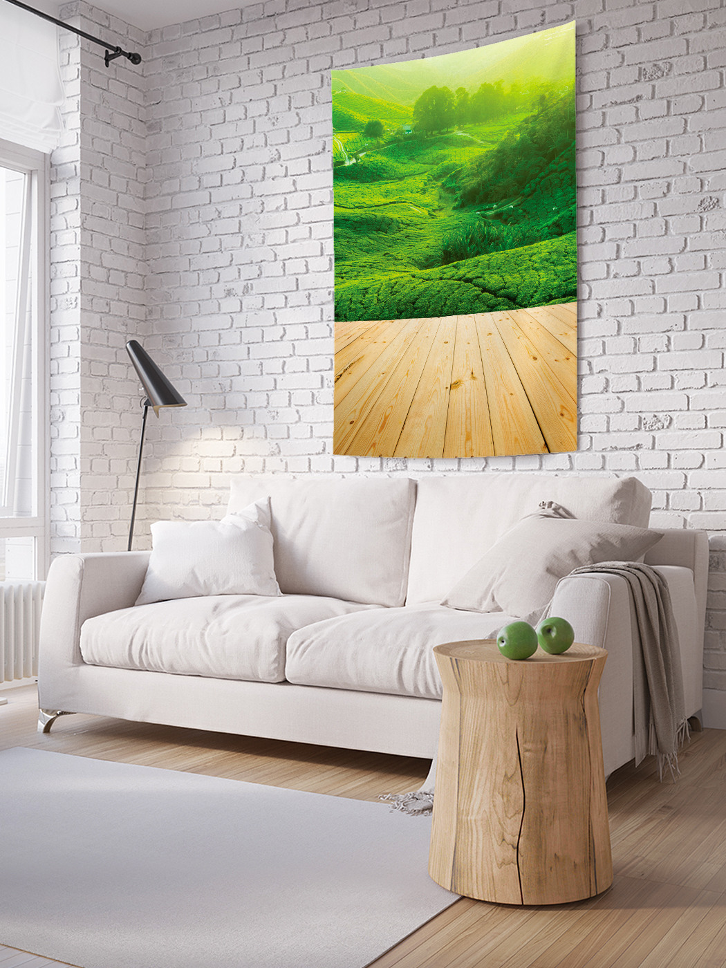 

Вертикальное фотопанно на стену JoyArty Чайные плантации 150x200 см, Чайные плантации