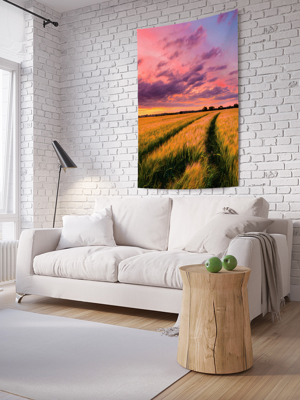 

Вертикальное фотопанно на стену JoyArty Дорога через поле 150x200 см, Дорога через поле