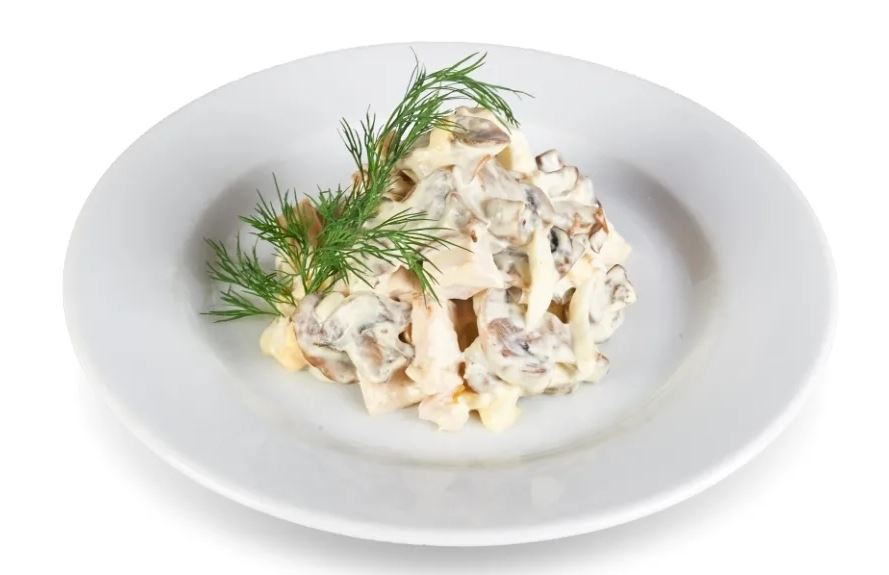

Салат АШАН Лагуна с курицей и грибами 200 г
