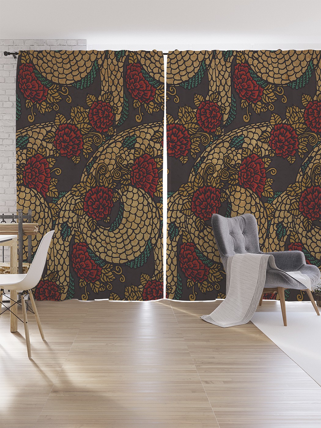 

Шторы под лён JoyArty "Гобелен", серия Oxford DeLux, 340х265 см, Гобелен