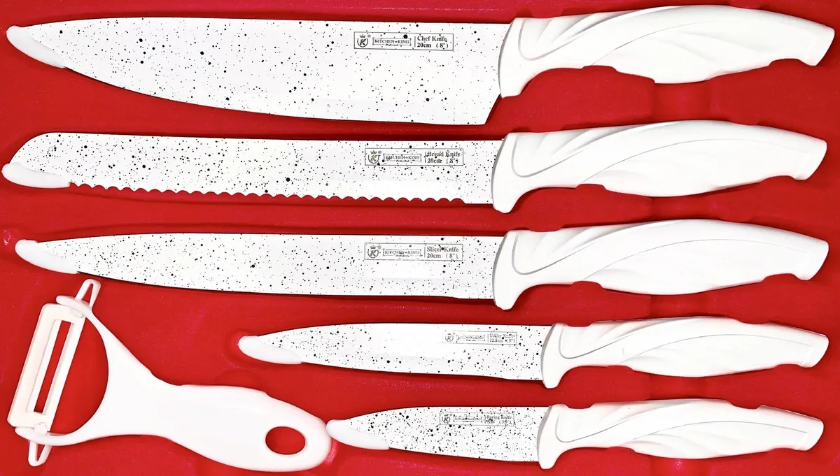 

Набор кухонных ножей / Подарочный комплект ножей / Белый, Knife Set