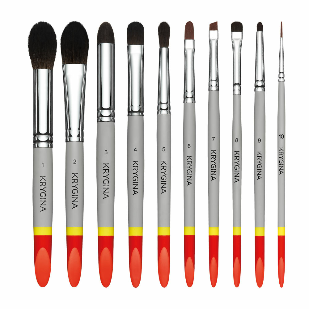 фото Набор кистей для макияжа krygina cosmetics makeup brushes kit 10 шт.