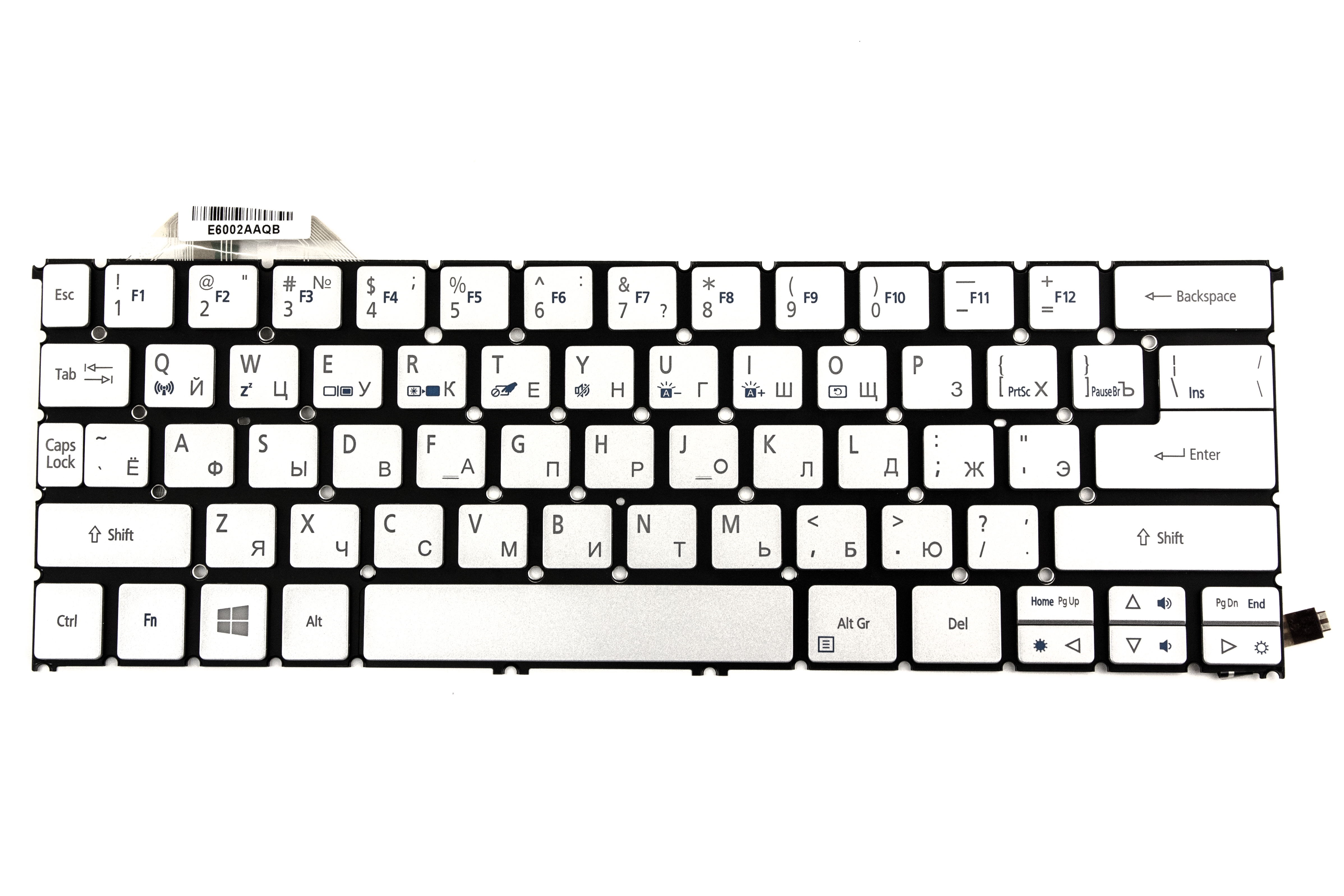 

Клавиатура для Acer R7-371 серебро p/n: MP-13C63U4J4421