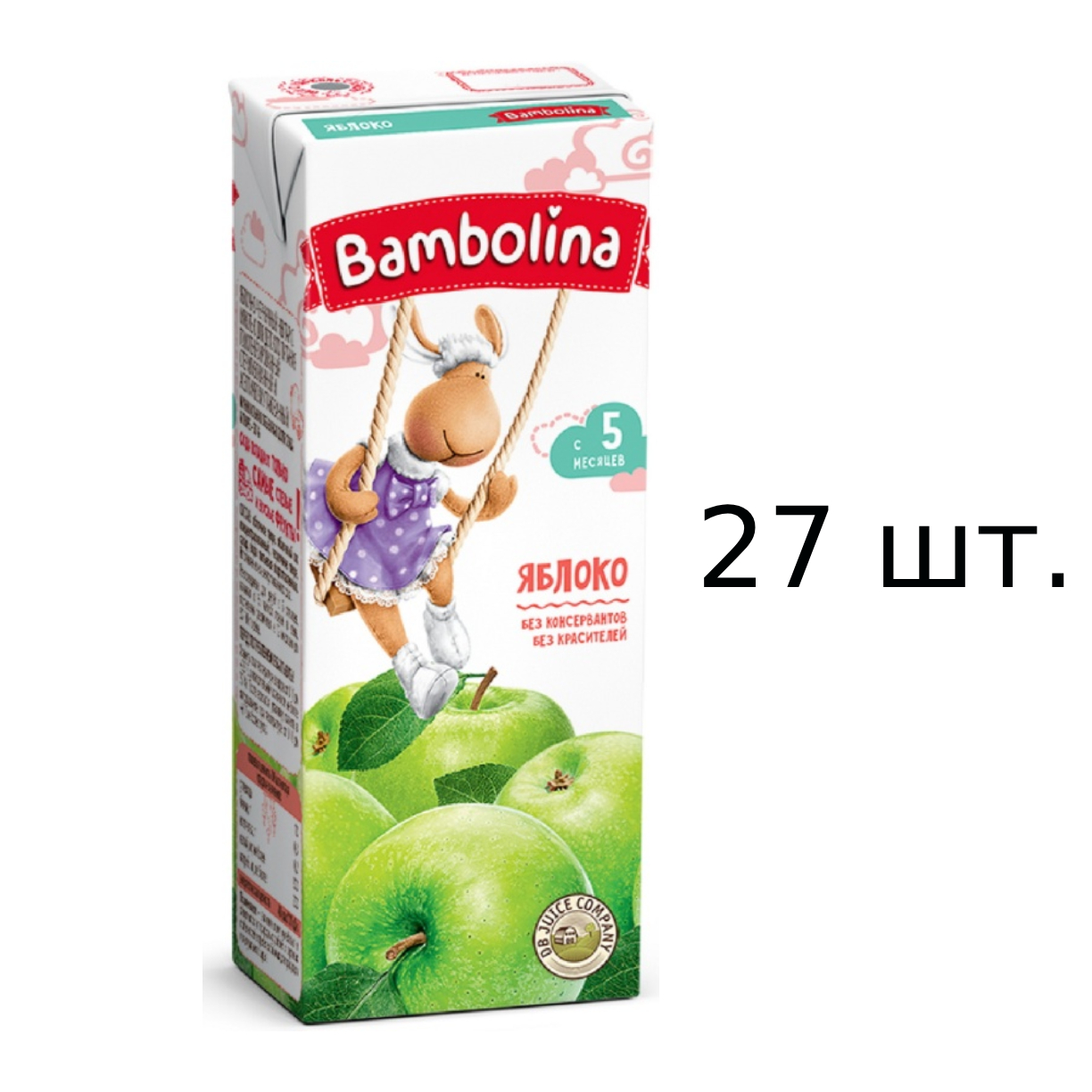 Сок Bambolina яблоко 27x200 мл 745₽