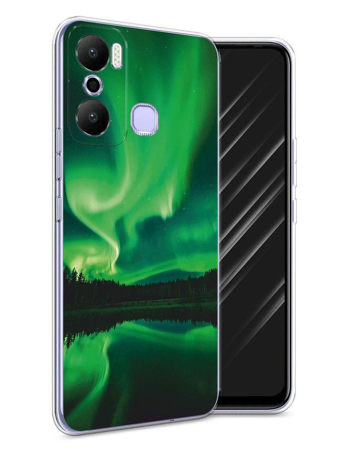 

Чехол Awog на Infinix Hot 20 Play "Ночные пейзажи 7", Зеленый;черный, 3103550-4
