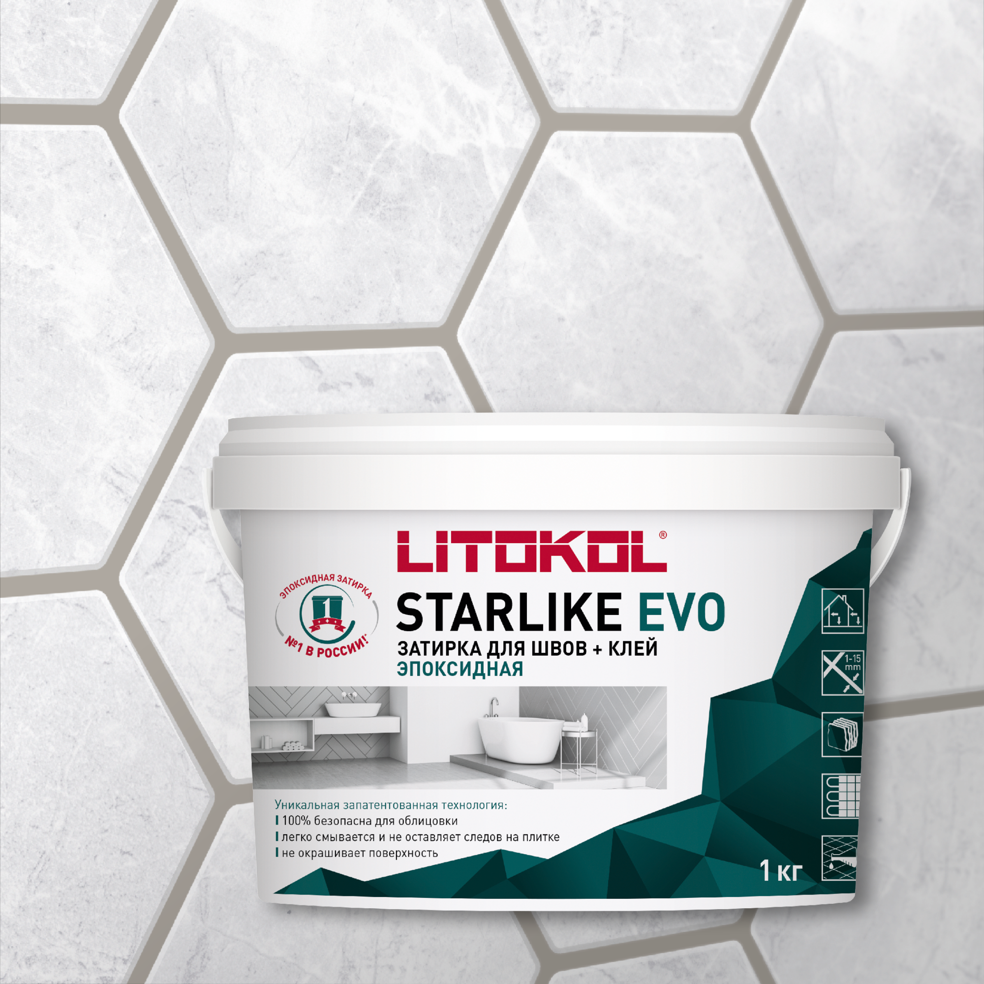 

Затирка LITOKOL STARLIKE EVO S.113 NEUTRO, 1 кг, Прозрачный, LITOKOL-1
