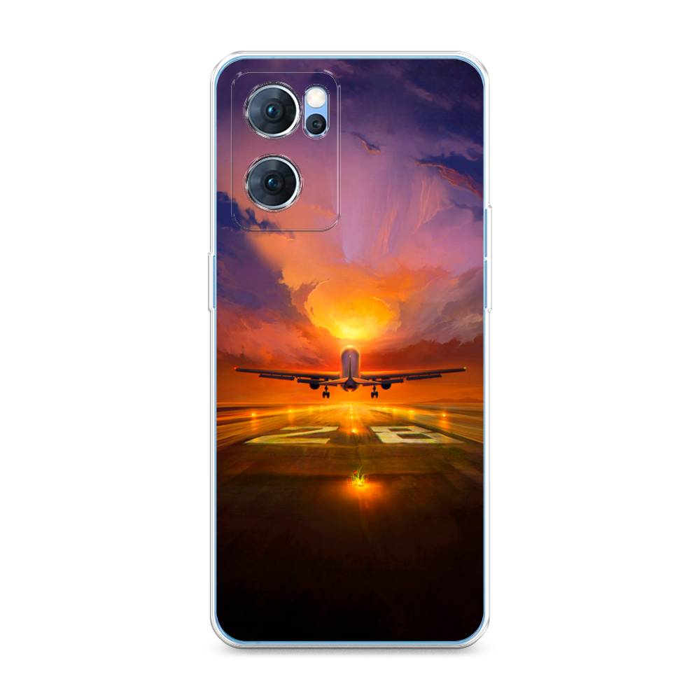 

Чехол для Oppo Reno 7 5G "Самолет на посадке", Оранжевый;синий, 258150-6