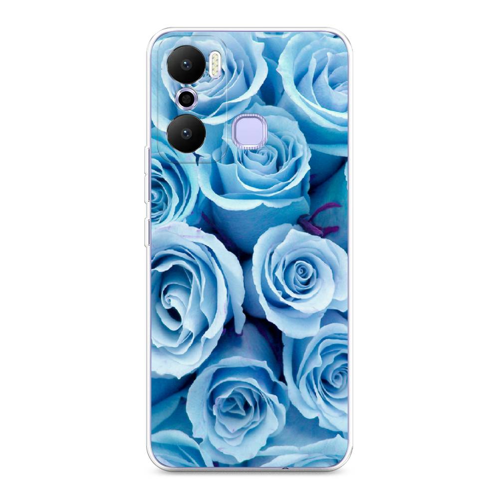 

Чехол Awog на Infinix Hot 20 Play "Лазурные розы", Голубой, 3103550-8