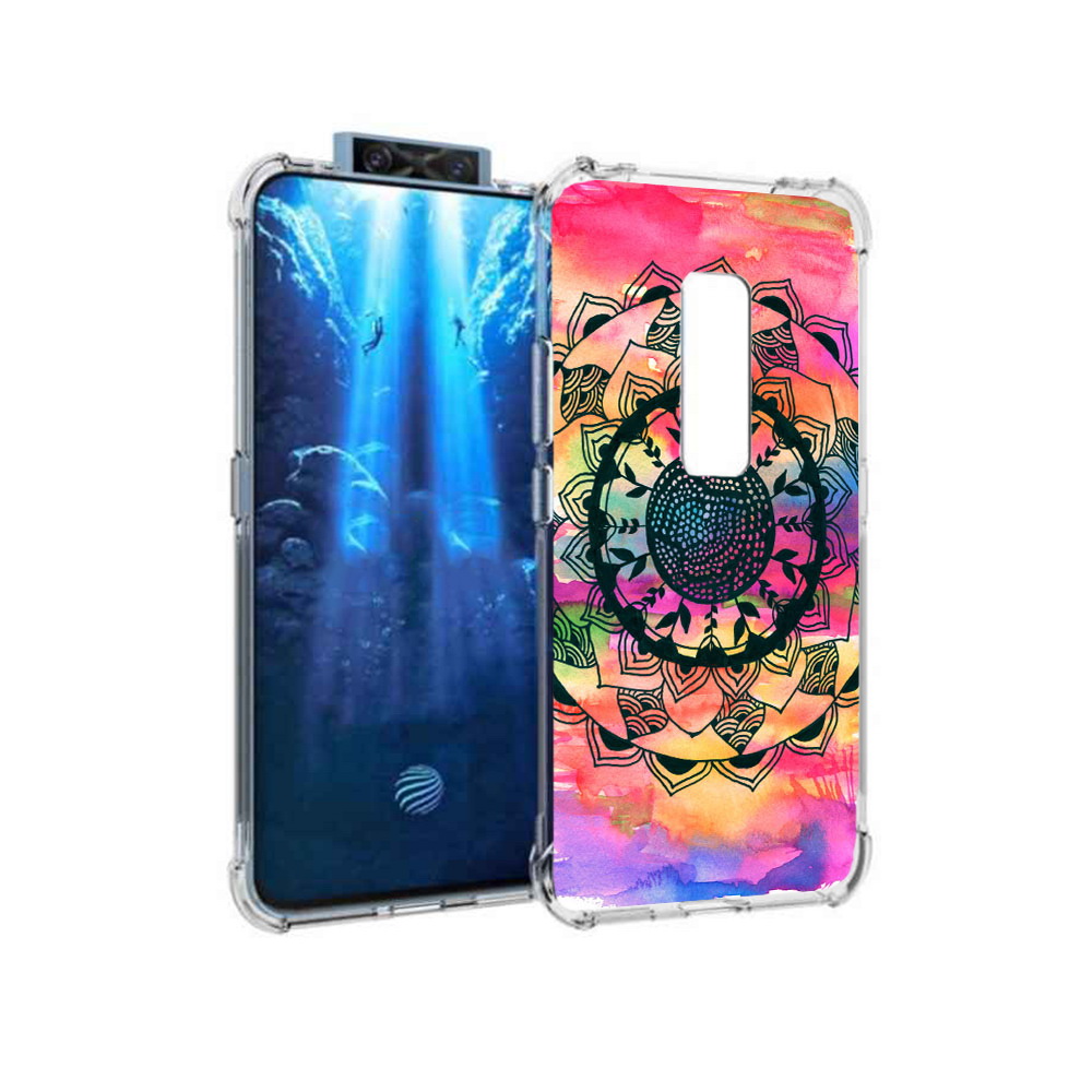 

Чехол MyPads Tocco для Vivo V17 Pro яркая абстракция круглый цветок (PT226965.387.704), Прозрачный, Tocco