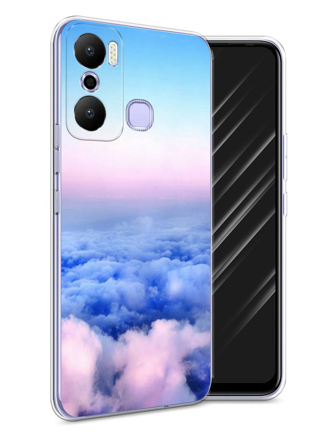 

Чехол Awog на Infinix Hot 20 Play "Облака", Голубой;розовый, 3103550-4