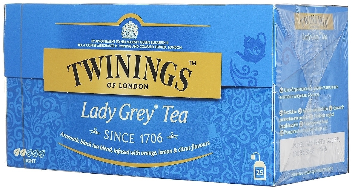 Чай черный Twinings lady grey tea 25 пакетиков