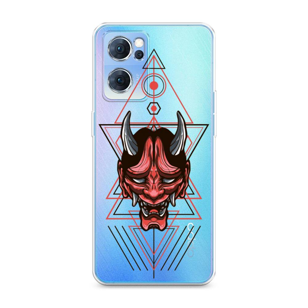 

Чехол для Oppo Reno 7 5G "Hanya Oni mask", Серый;красный;черный, 258150-4