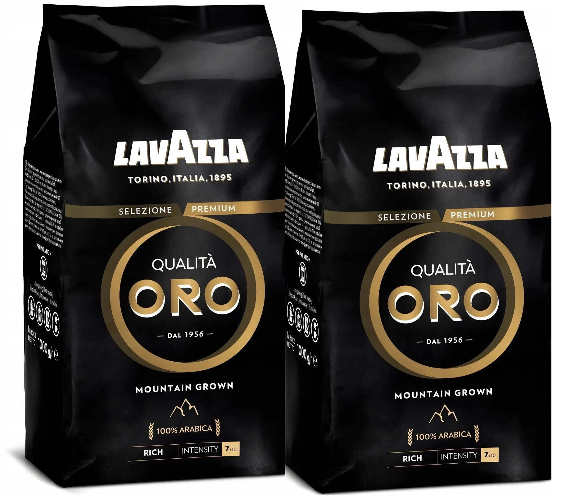 Кофе в зернах Lavazza Qualita Oro Mountain Grown 2 шт по 1 кг 2960₽