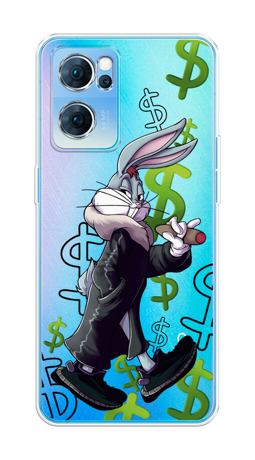 

Чехол на Oppo Reno 7 5G "Rich Bugs Bunny", Зеленый;черный;голубой, 258150-6