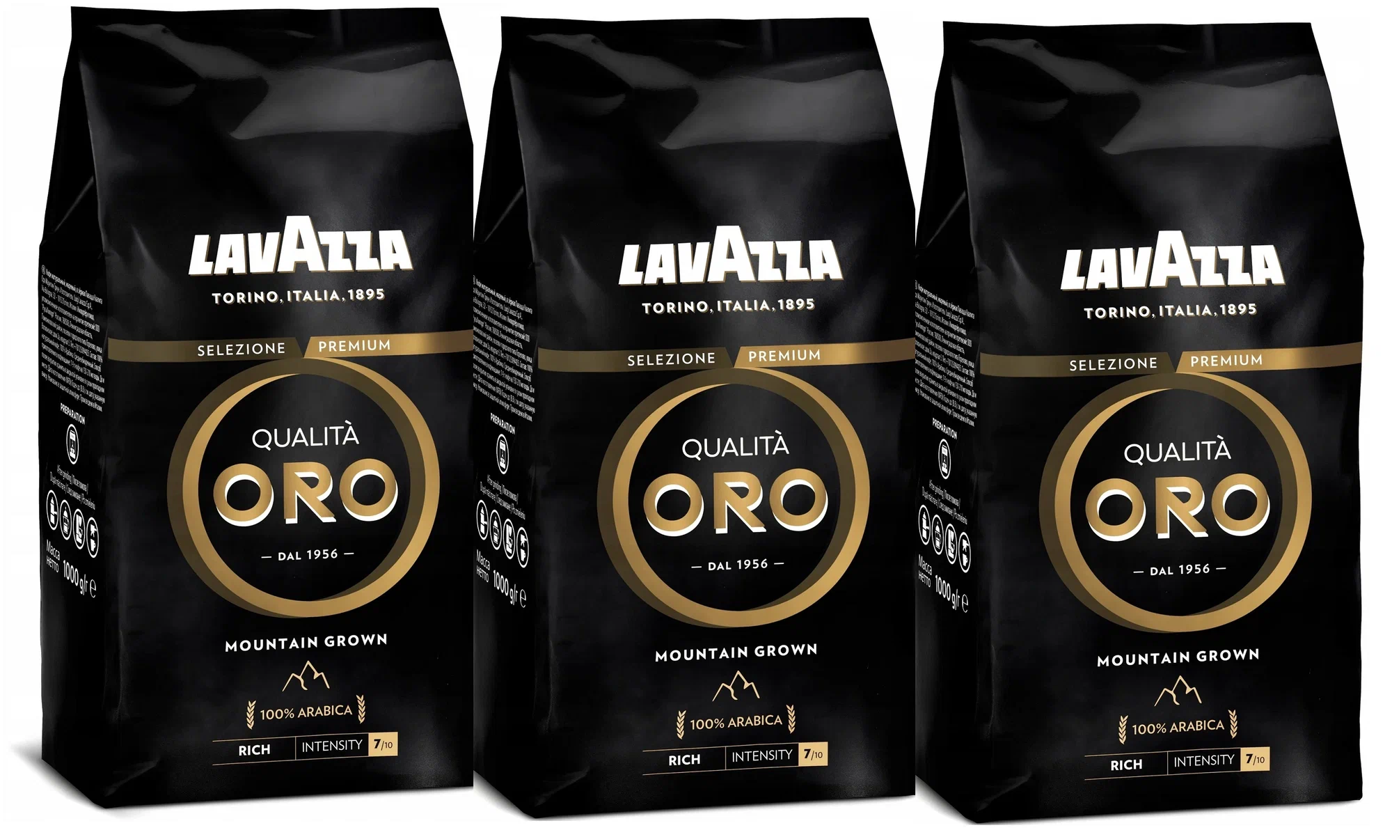 

Кофе в зернах Lavazza Qualita Oro Mountain Grown, 3 шт по 1 кг, Qualita Oro Mountain Grown