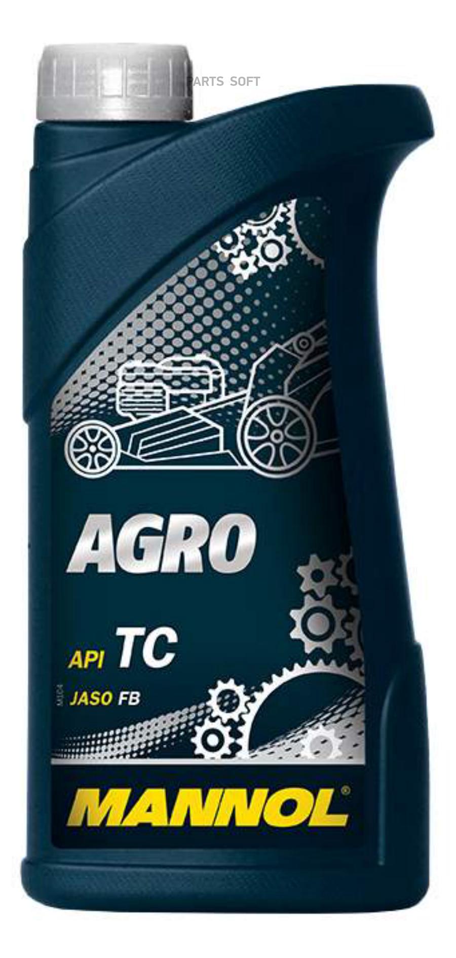 Масло mannol 2-х тактное agro api tc для садовой техники 1л мин mn7206-1