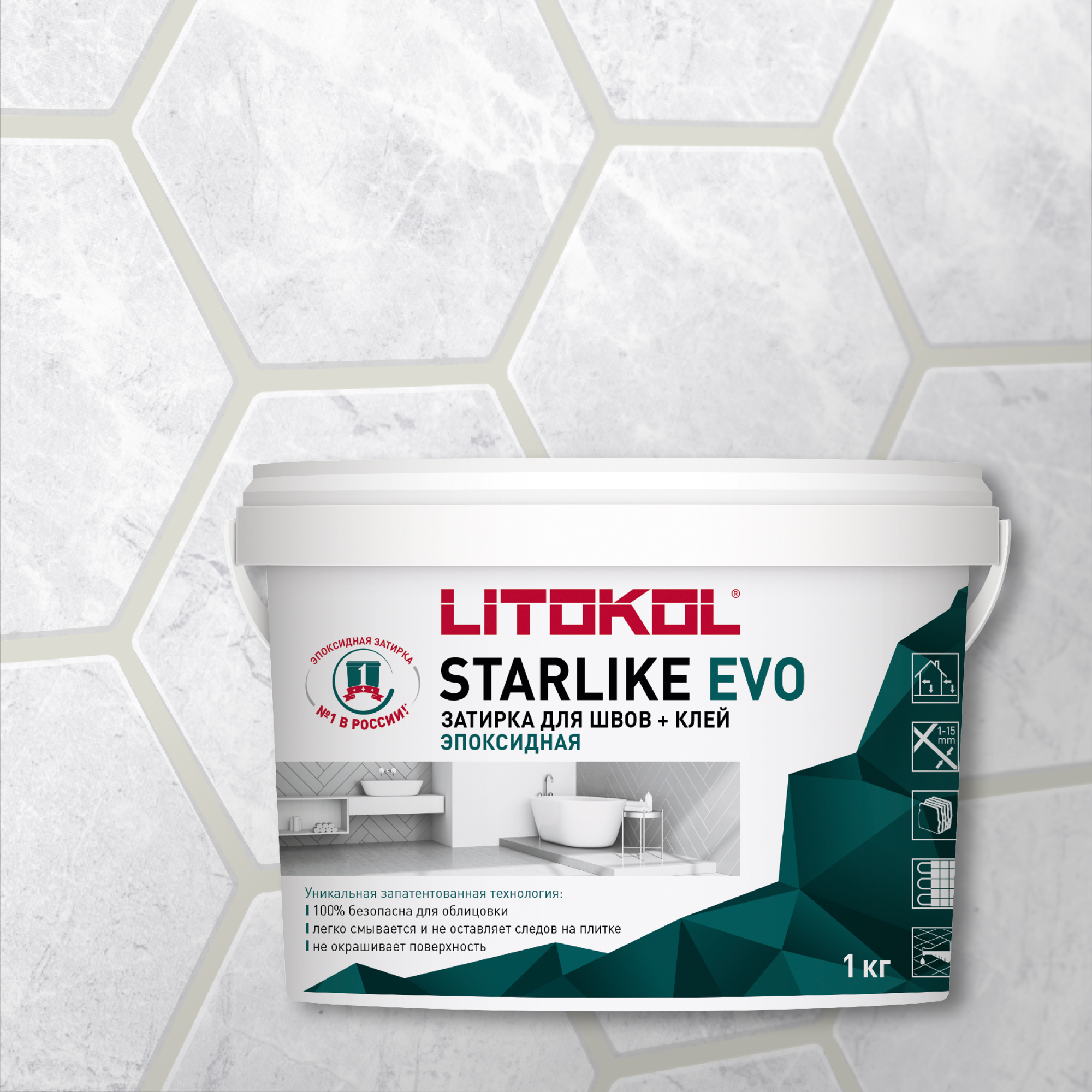 

Затирка LITOKOL STARLIKE EVO S.200 AVORIO, 1 кг, Бежевый, LITOKOL-1