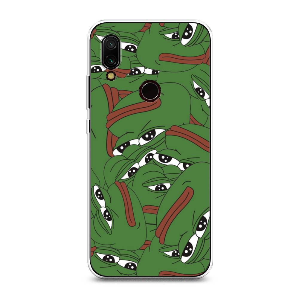 

Чехол Awog на Xiaomi Redmi 7 "Печальный frog", Разноцветный, 35050-9