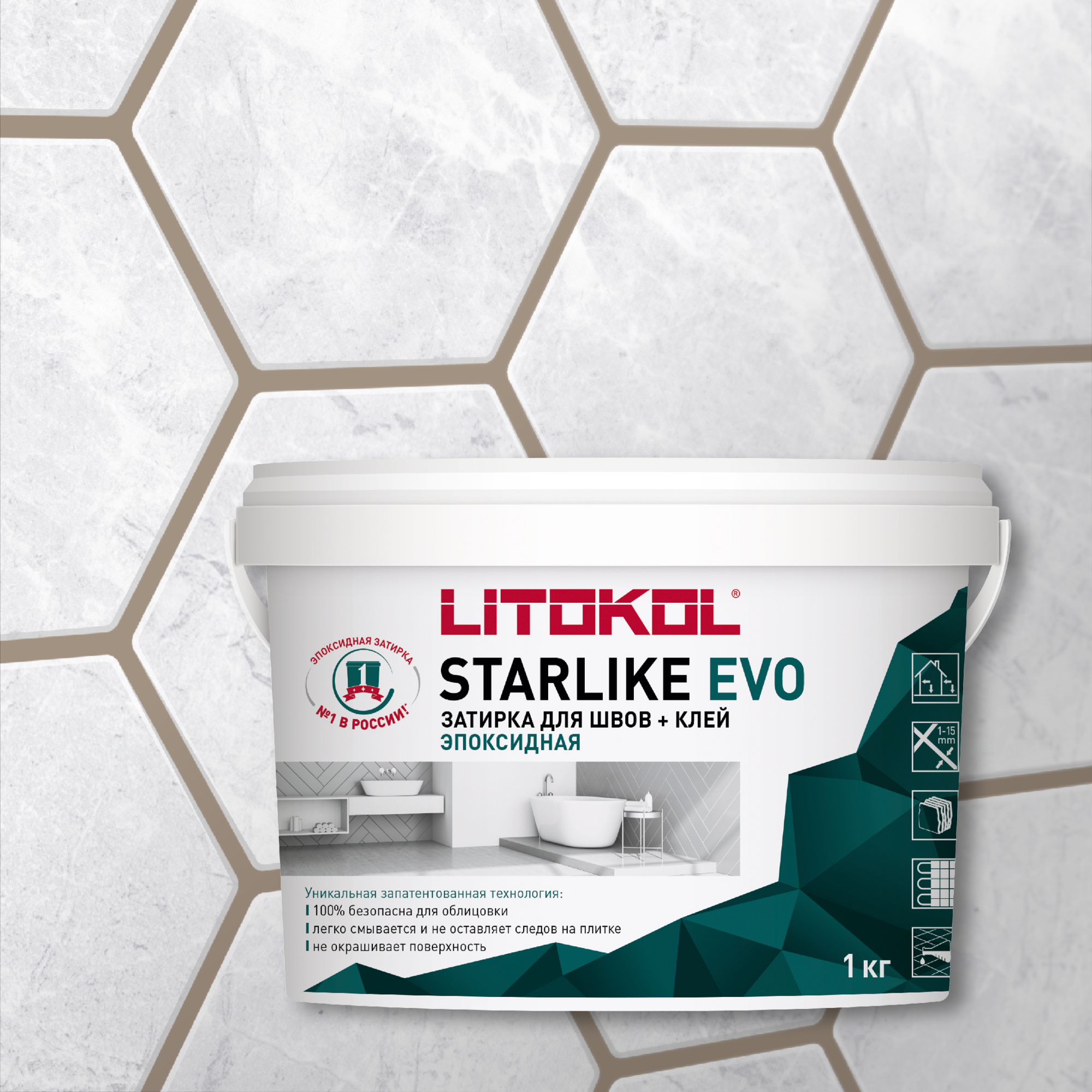 

Затирка LITOKOL STARLIKE EVO S.225 TABACCO, 1 кг, Коричневый, LITOKOL-1