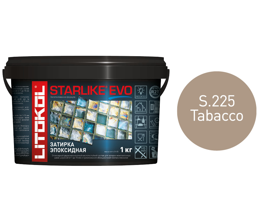 фото Эпоксидная затирка litokol starlike evo s.225 tabacco, 1 кг