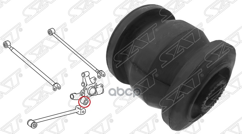 фото Сайлентблок задней цапфы toyota avensis at22#/azt220/cdt220/ct220/st220/zzt22# 1997-2003 s sat