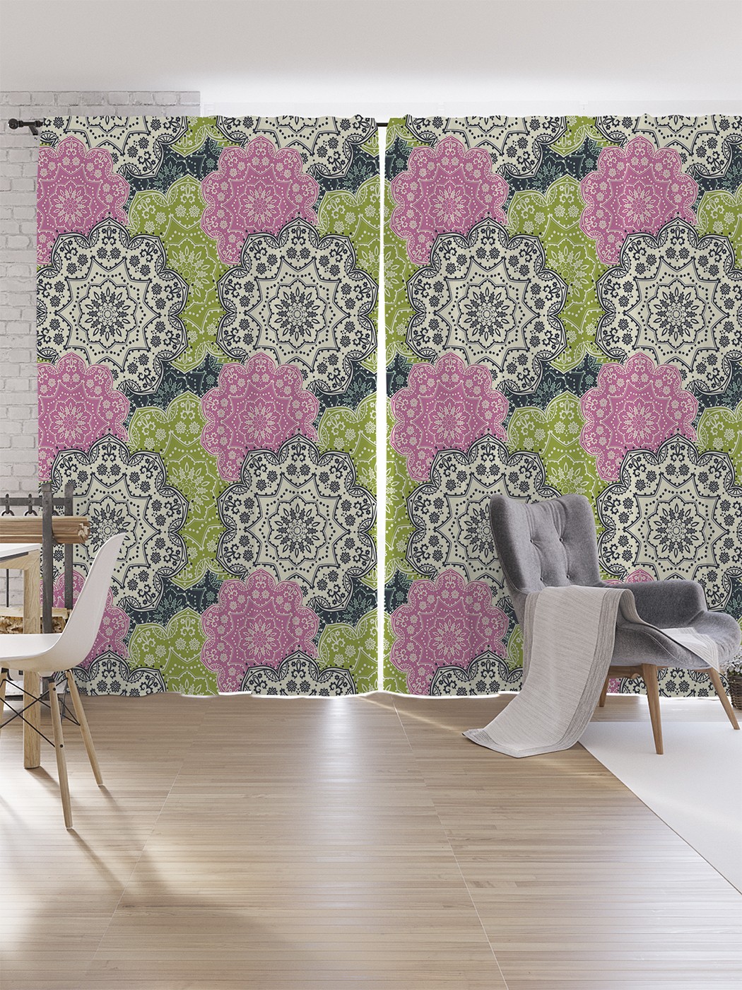 

Шторы под лён JoyArty "Ажурные узоры", серия Oxford DeLux, 340х265 см, Ажурные узоры