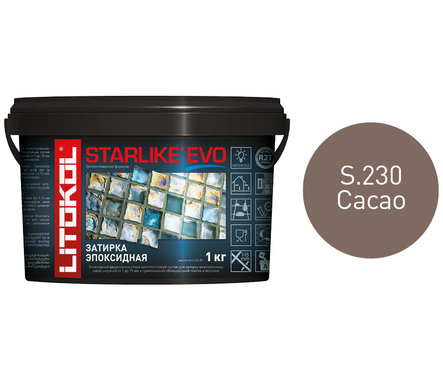 фото Затирка litokol starlike evo s.230 cacao, 1 кг