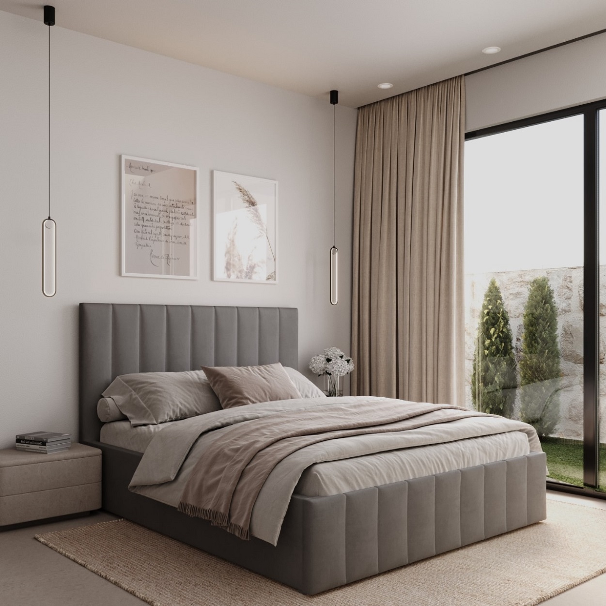 

Кровать  DivalDo Амадео 160х200 см, темно-серая, Серый, Амадео