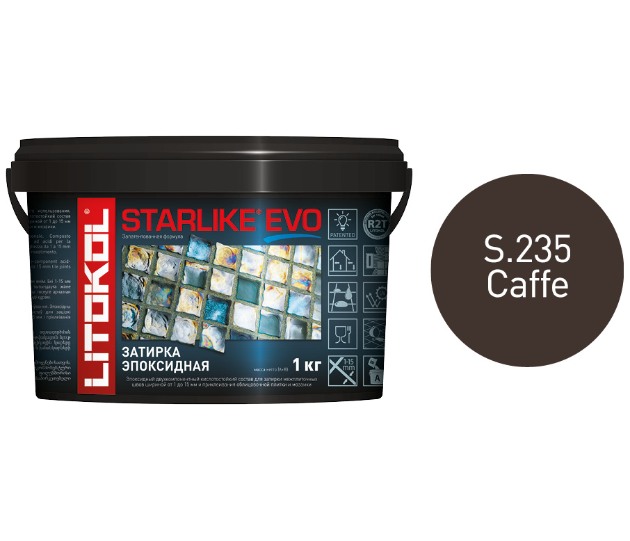 фото Эпоксидная затирка litokol starlike evo s.235 caffe, 1 кг