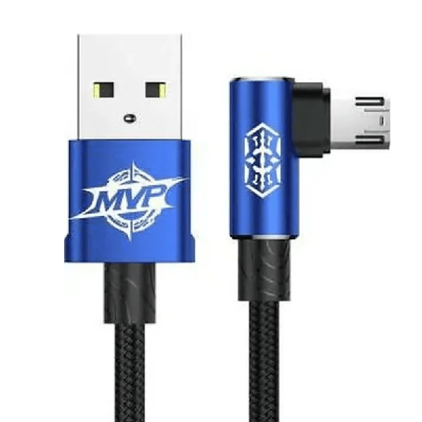 фото Кабель baseus usb micro usb 1m 2a mvp elbow угловой синий cammvp-a03