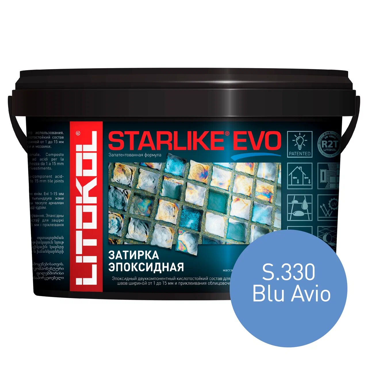 фото Затирка litokol starlike evo s.330 blu avio, 1 кг