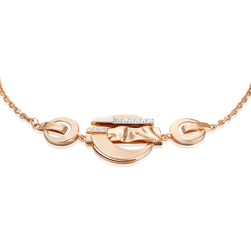 Браслет из белогокрасного золота р16 PLATINA jewelry 05-0758-00-201-1111 топаз 55572₽