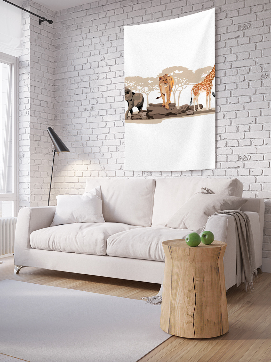 

Вертикальное фотопанно на стену JoyArty Дикие африканские звери 150x200 см, Дикие африканские звери