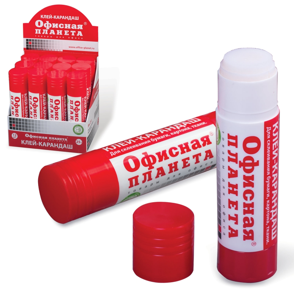 Набор из 24 шт, Клей-карандаш Офисная планета (222014)